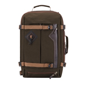 Сумка-рюкзак С-28ТК с кожаными накладками (цвет: темно-коричневый)