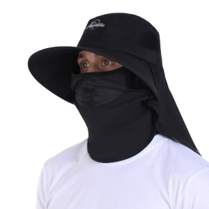 Панама с защитой лица и шеи Aquatic КА-16ТС (цвет: темно-синий; UPF50+)