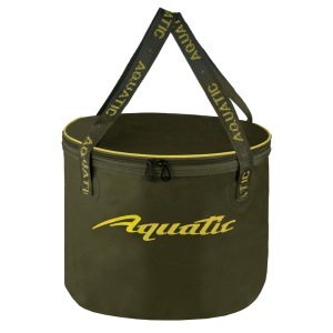 Герметичное ведро AQUATIC В-15Х для замешивания корма с крышкой 24л (цвет: хаки)