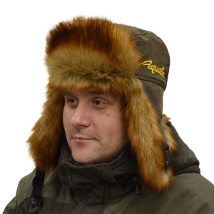 Шапка-ушанка Aquatic Ш-04 кевлар (лиса рыжая цвет: хаки, размер: L)