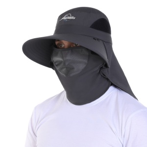 Панама с защитой лица и шеи Aquatic КА-16Г (цвет: графит; UPF50+)