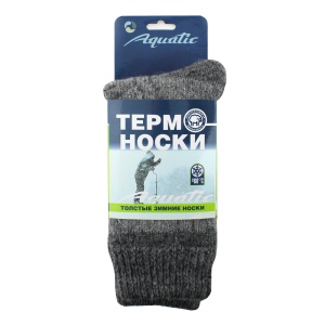 Термо-носки Aquatic ТН-08C (до -60С, цвет: серый, размер: 35-37)