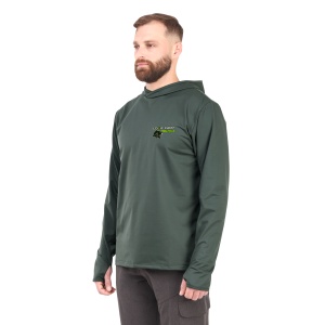 Джемпер Aquatic с капюшоном ДС-04 (Цвет: серо-зеленый, размер: 46, принт: Logic Carp)